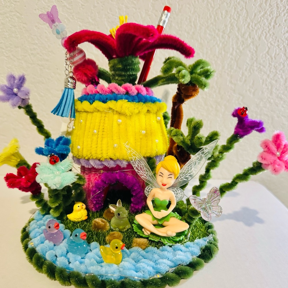 Colorful Fairy Garden Pen Holder